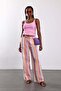 Orange Striped Wide Leg Pants 1118 - 4