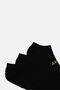 Kids Boy 3 Pairs Brand Logo Ankle Socks, Black - 2