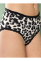 Black Animal Print Lightly Padded Non Wired Bra and Brief Set - 4
