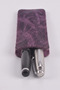 Real Leather Handmade Pen Holder Italian Stitching Premium Genuine Leather Purple - 3