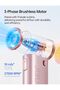 Handheld Fan Life9S, Turbo Power: High-Speed Motor, Up to 22H Runtime, 5000mAh Rechargeable, 5-Speed, Mini Pocket Design, Portable Fan for Travel, Outdoor, Gifts for Women Men– Pink - 6