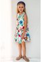Dsl0187 Blue Floral Dress