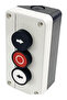 3-Button Control Panel Box with Directional Arrows and Emergency Stop Button - 3