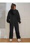 Women's Black New York Printed Hooded Hoodie Sweatshirt - 2