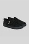 Genuine Suede Leather Buckle Sabo Loafer – Comfortable Sole Casual Shoes with Fur - 2