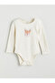 Lcw Baby Red Deer Printed Long Sleeve Baby Girl Snap Bodysuit 2-Pack - 2