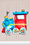 Red Blue Train Foil Balloon 9351
