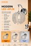 Decorative 12W Indoor Chrome Case 3 Color Light Modern Wall Sconce Electric 10 Pcs