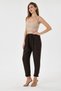 Women's Brown Italian 100% Linen Waist-Tie Carrot Fit Linen Trousers Size 38 - 42 - 2