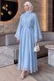 Reglan Sleeve Dress Y0159 - Baby Blue - 3