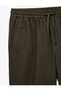 Cotton-Linen Blend Pants with Pockets, Elastic Waist and Lace-Up Detail - 7