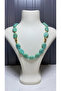 Turquoise Natural Stone-Like Steel Chain Necklace - 3