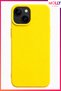 Yellow Liquid Inside Velvet Matte Silicone Case for iPhone 15 Plus