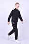 Boy's Stand Collar Zippered Waist Tie Elastic Cuffed Tracksuit Set - 2