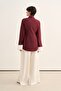 Women's Contrast Fit Form Padded Shirt Burgundy - 3