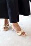 Centro Women's Heeled Leather Sandals Yellow - 3