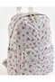 Girls White Floral Printed Backpack - 2