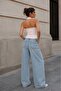 Women's Powder Halter Neck Ribbed Crop Blouse Sleeveless Open Back Plain Design - 2