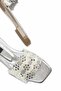Women's Stoned Non-Slip Tpu Sole Flat Silver Slippers - 5