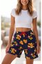 Women's 3-Piece Home Shorts Set Elastic Waist Comfortable Pajama Bottoms - 3