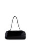 Women's Genuine Leather Black Wrinkled Patent Leather Handbag - 3