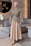 Verev Cut Blouse Y0160 - Khaki - 2