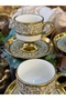 Relief Gilding Processing for 6 Persons with Footrests 1. Sinif Porcelain Coffee Cup Set 90 ml Mdl3 - 8