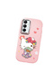 Samsung Galaxy A25 Compatible Case Camera Protector Pink Silicone Couple Phone Case with Kitty Pattern - 3
