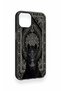 iPhone 13 Compatible Ethnic Horse Figure Patterned Silicone Case - 3