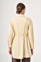 Women's Collared Knitwear Poplin Shirt Yellow 31444 - 6