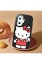 Poco F7 Compatible Case Camera Protector Black Silicone Couple Phone Case Kitty Patterned - 2