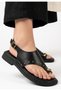 Gent a Black Leather Flip-Flop Sandals - 3
