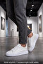 Prestige Sneaker – Genuine Leather White Men's Sneaker, Ergonomic Thick and Soft Sole, Lace-Up, Day-To-Day Wear - 6