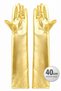Gold Color under Elbow Luxury Satin Gloves 40 cm - 3