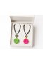 Best Friends Two-Piece Friendship Necklace with Donut Figure Gift for Kids - 3