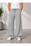 Fırsat Ürüne Üçlü Men's Black Gray Navy Blue Baggy Wide Leg Sweatpants - 5
