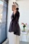 Premium Wide Collar Design Modal Blouse - Brown - 6