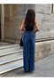 Premium Lycra-Free High Waist Relaxed Fit Wide Leg Denim Jeans Trousers - 5