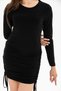 Women's Long Sleeve Gather Detailed Sandy Fabric Adjustable Length Opportunity Product Dress - 5