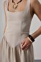 Strappy Long Dress - Stone - 4