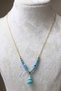 Natural Real Turquoise Stone Evil Eye Beaded Women's Necklace, Non-Tarnish Stainless Steel 45 cm - 4