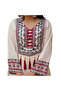White Maslin Printed Mirror Work Palazzo Set with Dupatta - FFT7460 | White-Size:XL-42-Inches - 4