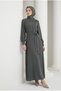 Drape Detailed Waist Belted Dress Khaki 26Yt904 - 2