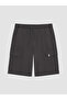 Özmarka New Season Anthracite Regular Fit Gabardine Men's Cargo Shorts - 5
