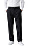 Black Men's Comfortable Fit Single Pleated Fabric Trousers with Elastic Sides, Flexible Smart Casual Pants 0970 - 2