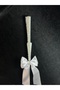 Foldable Bridal Fan with Pearls Plain White - 2