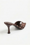 Women's Bitter Brown Polka Dot Pointed Toe Heeled Slippers 50021009 - 3