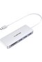 محول USB C مع 3 منافذ USB 3.0 وقارئ بطاقات SD/microSD متوافق مع أجهزة MacBook Pro 2016-2025، وماك الجديد