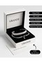 2-Piece Silver Ayetel Kürsi Bracelet and Unisex Italian Lettered Anti-Tarnish Stainless Steel Bracelet