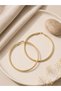 316L Steel Gold Color 66 mm Hoop Earrings - 2